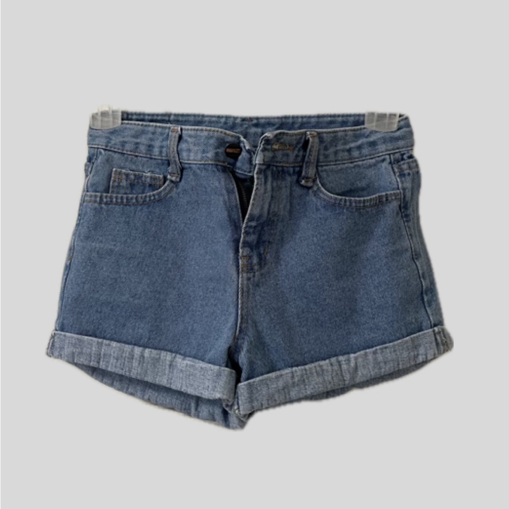 Medium wash Korean brand shorts